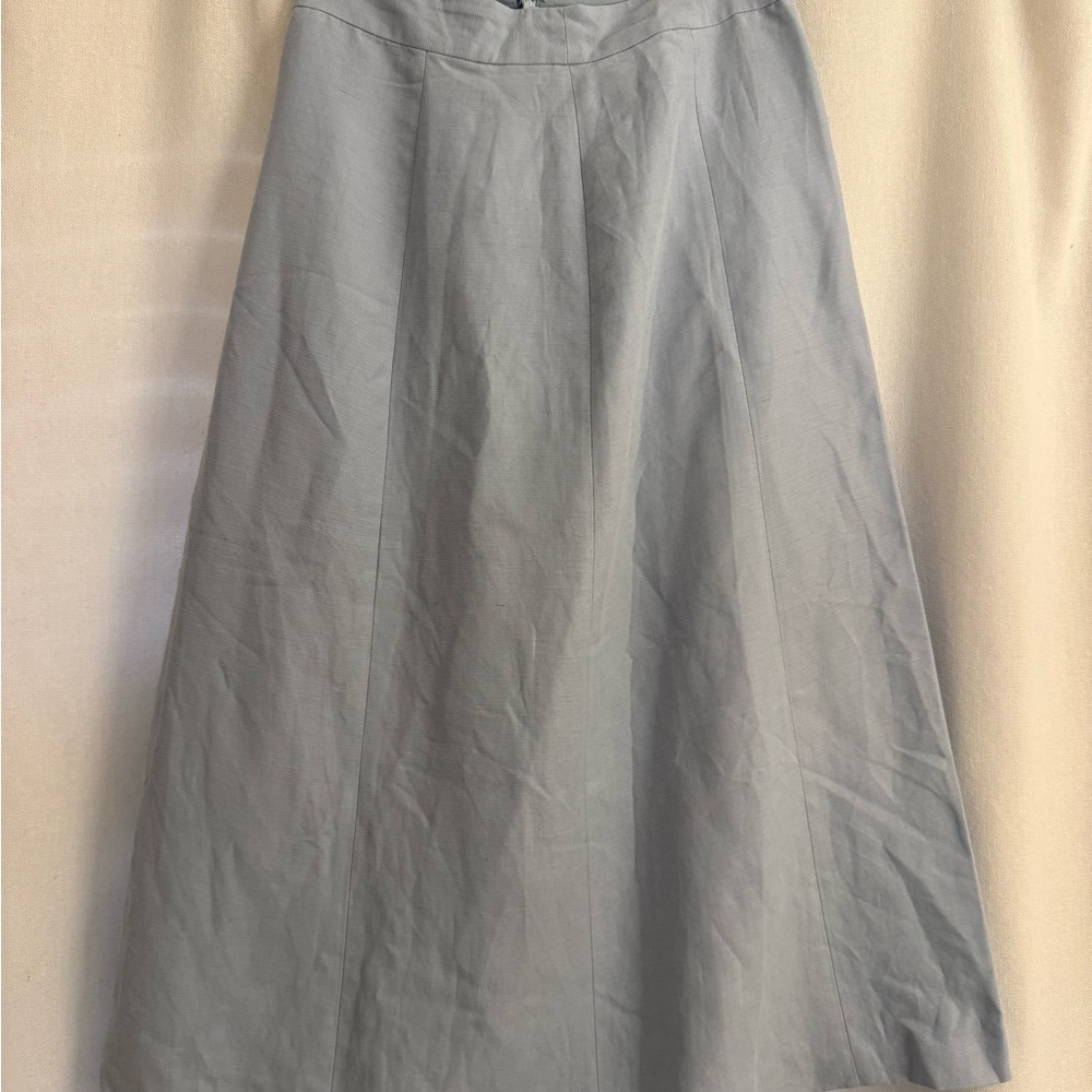 Babaton Merit Linen Skirt in Dew Blue - worn once